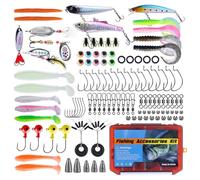 Kit De Leurres De Pêche | Leurre Artificiel pour Perche avec Étui,Équipement de Pêche Complet | pour Extérieur Eau Salée Rivière Lac Étang Vacances Familiales Matin Et Nuit