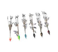 Kit de Leurres de Pêche Parapluie, 5 Bras, 8 Lames, pour Bar | Plate-forme D'Appât Parapluie à Lame à Paillettes en Acier, Appât de Natation simulé 3D pour Bar, Plate-forme Lestée de 143