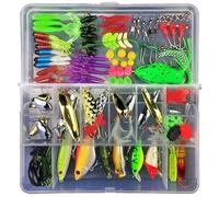 Kit de leurres de pêche professionnel - Appât rotatif / VIB / hameçon triple / crochet unique en acier titane antirouille hameçon universel Luya Bait Combinaison d'appâts pour eau douce et eau de mer,