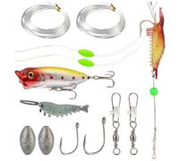 Kit de Leurres pour la Pêche au Brochet | Leurres de Pêche Simulés avec Hameçons | Leurre Artificiel Solide Eau Douce Eau Salée pour Maquereau Poisson-Chat Truite Perche