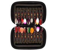 Kit De Leurres Spinnerbait Pour La Pêche, Ensemble De Cuillères Avec Boîtes De Matériel, Accessoires Pour Pêcher La Truite, Le Bar, Le Saumon, Le Brochet