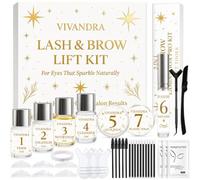 Kit de levage de cils et de sourcils 2 en 1, kit de lamination pour sourcils naturels et cils volumineux, résultat de salon à faire soi-même pour la maison avec instructions étape par étape