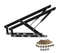 Kit de levage de lit à ressort à gaz pneumatique noir pour lit de rangement, Mécanisme Levage Hydraulique Système d'ouverture et Fermeture Lit à Coffre et Canapé Lits avec amortisseurs(90cm/3FT)