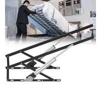 Kit de levage de lit hydraulique robuste avec élévateurs pneumatiques à ressort à gaz et charnières à ressort pliables pour des solutions de rangement de lit peu encombrantes