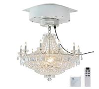 Kit de levage de lustre, système de levage de lustre électrique 2 en 1 for grandes lampes, levage de lampes suspendues de villas robustes for le nettoyage et l'entretien des lampes(70kg)