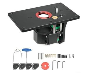 Kit de levage pour défonceuse, table élévatrice, table élévatrice inversée, plaque d'insertion avec base fixe pour machine de coupe de 65 mm de diamètre