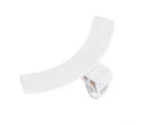 Kit de levier de poignée de porte de machine à laver en métal pour Electrolux EWP10742 - Pièce de rechange robuste - Finition argentée et blanche - Prise en main sûre (blanc)