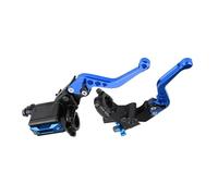 Kit de Leviers de Frein de Moto Universels, 7/8 Pouces (22mm), en Aluminium CNC Durable pour une Installation Facile, 1 Paire (BLUE)