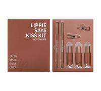 Kit De Lèvres Avec Crayon Et Brillant | Rouge À Lèvres De Longue Durée | Crayon Contour Des | Pour Femmes Et Filles Voyage Voyage D'Affaires Scène Rendez-Vous Rassemblement