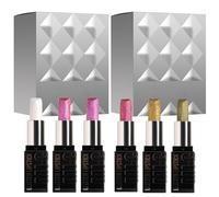 Kit De Lèvres Scintillantes, Ensemble De Rouge À Lèvres Scintillant | Ensemble De Rouge À Lèvres Brillant Mat 3 Couleurs | Tasse Hydratante, Très Brillante, Anti-taches Et Antiadhésive Pour Femmes Et