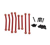 Kit de liaison de tige Ningyiyan RC, pour Traxxas 1/18, liaison d'engrenage en alliage en aluminium, ensemble de tiges de liaison de dégagement à haut poids, pièces de mise à (Rouge)