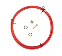 Kit de ligne de frein hydraulique pour vélo compatible avec Bh90, Xtr M9000, Xt M8000, Slx M7000, avec adaptateur banjo, joints olive, rouge, 2 m