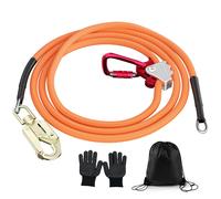 Kit de lignes rabattables à noyau de fil d'acier de 2.4/3/3.6m, corde de positionnement d'escalade réglable pour arboristes grimpeurs d'arbres en plein air 16mm 2.4m
