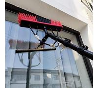 Kit de Limpieza de Ventanas avec Suministro de Agua Extensible de 12 a 36 tartes : rasqueta y pértiga de Largo Alcance Ideal para la Limpieza de Paneles solares y techos de invernader