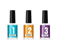 Kit de liquides pour ongles en poudre d immersion incluant un fond coat top activateur outils 3 1 Pas lampe à LED nécessaire Facile appliquer et sèche rapidement Idéal l art des DIY la maison Applicat