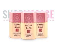 Kit de lissage brésilien - INOAR - G HAIR - 3 x 250 ml - Cheveux abîmés - Soin facile