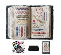 Kit de Livre d'échantillons de Points de Broderie, kit de Couture Complet 86 pièces avec Motifs et tutoriel pédagogique, pour Les Amateurs de Bricolage et Les Amateurs de Broderie