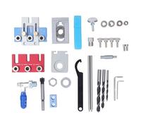 Kit de localisateur de punch 3 en 1 trou | Gabarit de cheville de 5 mm / 8 mm / 10 mm pour le travail du bois | Guide de forage en alliage en aluminium et en acier pour les