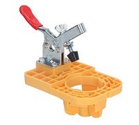 Kit de localisation d'ouverture de charnière, 35 mm, guide de perçage pour le travail du bois avec base en alliage d'aluminium et accessoires pour l'installation de charnières (Yellow)