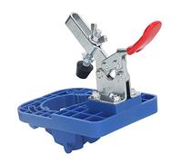 Kit de localisation d'ouverture de charnière, 35 mm, guide de perçage pour le travail du bois avec base en alliage d'aluminium et accessoires pour l'installation de charnières (Blue)