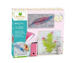 Kit de loisir créatif enfant - 5 tableaux fil tendu - DIY - Lovely Box Grand Modèle Collector - Dès 7 ans - Sycomore - CRE5050