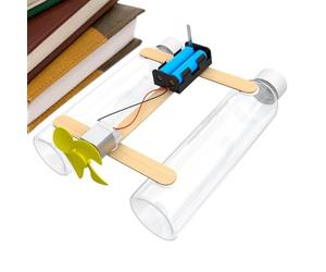 Kit de loisirs créatifs, jouet catamaran éducatif stable - Kit scientifique en bois avec vent électrique - Pour débutants, motricité fine, pratique et pensée logique