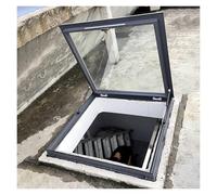 Kit de loquet de rechange pour trappe de toit commerciale, cadre en aluminium durable avec verre trempé transparent, couvercle d'accès robuste pour grenier, sous-sol, grange abri de jardin