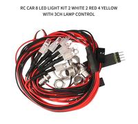 Kit De Lumière 8 Led Pour Voiture Rc, 2 Blancs, 2 Rouges, 4 Jaunes, Remplacement Pour Voiture Axiale Scx10 Traxxas Trx4 D90 Redcat Gen8 Hpi