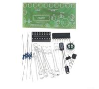 Kit de lumière à eau à DEL à commande vocale, 1 kit d'apprentissage électronique à faire soi-même pour lumières fluides activées par le son, démonstration de circuit CD4017, projet STEM pratique pour