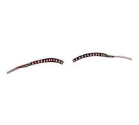 Kit de Lumière de Faux Cils à LED élégant, Léger et Fiable, pour Fêtes, Boîtes de Nuit, Halloween - Bande de Maquillage Lumineuse (rouge)