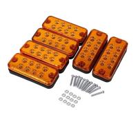 Kit de lumière de feu de gabarit latéral à LED 6 pièces8 LED haute luminositéCoque AS résistante aux chocs12V pour camions et remo