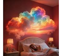 Kit de lumière nuage LED RVB - Grande lampe de plafond 3D USB Thundercloud, veilleuse DIY pour chambre à coucher, fête, décoration murale et de plafond 400cm