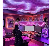 Kit de lumières LED DIY Nuage Orage - Lampe nuage colorée avec contrôle par application pour ambiance de plafond, décoration de salle de jeux