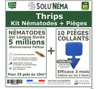Kit de lutte biologique - Nématodes - 5 millions - 10 pièges XXL - Traitement extérieur - Anti-thrips