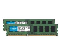Kit de m moire Crucial 16 Go (8 Go x 2) DDR3/DDR3L 1 600 MT/s (PC3-12800) DR x8 ECC UDIMM 240 broches - CT2KIT102472BD160B