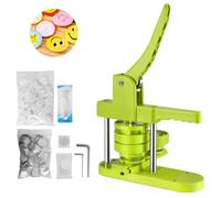 Kit de machine à boutons - Presse-boutons - Avec matrice de 58 mm, 100 pièces de boutons, coupe-cercle et clé Allen - Machine à broches pour fabriquer soi-même des boutons