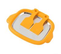 Kit de machine à glace roulée en acier inoxydable comprenant un plateau de précongélation de 25 x 19 cm et deux grattoirs pour faire de la crème glacée roulée maison, du yaourt et du sorbet, design