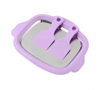 Kit de machine à glace roulée en acier inoxydable, plateau à dessert à congélation rapide pour yaourt et sorbet fait maison, ensemble avec grattoirs, gadget de cuisine amusant pour enfants (p)