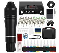 Kit de machine à tatouer Kit de tatouage Tatouage Rotary Pen Machine avec tatoueur Mast Set Permanent Makeup Cartridge Needle Tattoo Corps Art pour les tatoueurs(10pc kit with box)
