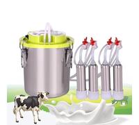 Kit De Machine À Traire 12 L/16 L, Trayeuse Bionique Pour Bétail, Puissance D'aspiration Réglable/buse De Tire-lait : 25 Mm, Seau En Acier Inoxydable, Pour Ferme D'élevage,12L