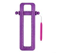 Kit de machine à tricoter réglable pour planches à tricoter et métiers à tisser - Outil de tricot en plastique pour chaussettes, écharpes, chapeaux (24 x 7,8 cm, violet)