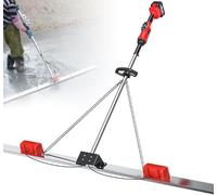 Kit de machine vibrante pour chape de béton sans fil, 9 vitesses, 2 m, outil de finition avec 2 batteries pour nivellement du béton