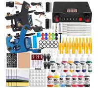 Kit de Machines à tatouer à bobines,Kit de tatouage bon marché pour débutant avec alimentation électrique,aiguillesTattoo Kit A