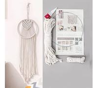 Kit de Macramé DIY Macrame Tapisserie Set Star Moon Dream Catcher DIY Kit Suspendu décoration Mur Mur Ornement bohème Enfant Fille Fille décoration Kit Macramé (Color : 228GT001)