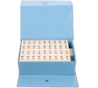 Kit de Mahjong Portable Mini pour Voyage et Maison | Boîte de Rangement Incluse, Caractères Nets et Format Léger, pour Loisirs Familiaux et Soirées Couleur Aléatoire