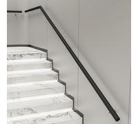 Kit de Main Courante Moderne Noire de 30 cm à 6 m, Barre d'appui antidérapante en Bois pour escaliers, rampes d'intérieur murales pour escaliers, couloirs, lofts et terrasses - Disponible en