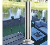 Kit de Main Courante pour escaliers carrés, avec poteaux d'angle argentés, Comprenant des Panneaux à Picots et des vis de Base, adapté aux aménagements extérieurs et aux escaliers en Pente.