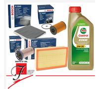 Kit De Maintenance Huile Castrol EDGE 5W30 Filtres Bosch VW GOLF 7 1.6 TDI