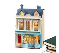 Kit de Maison de Bricolage - modèle en Bois Miniature de 25 cm, Projet d'artisanat Ouvert, lumière LED, Ensemble de Meubles | Gift de Maison de créative à la Main pour Les Amis de la fam