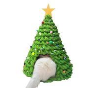 Kit de maison de chat pour arbre de Noël - Lit pour chat en forme d'arbre de Noël Vert Ensemble de matériel de tente pour animaux de compagnie | Meubles Décorations d'artisanat d'hiver pour chats